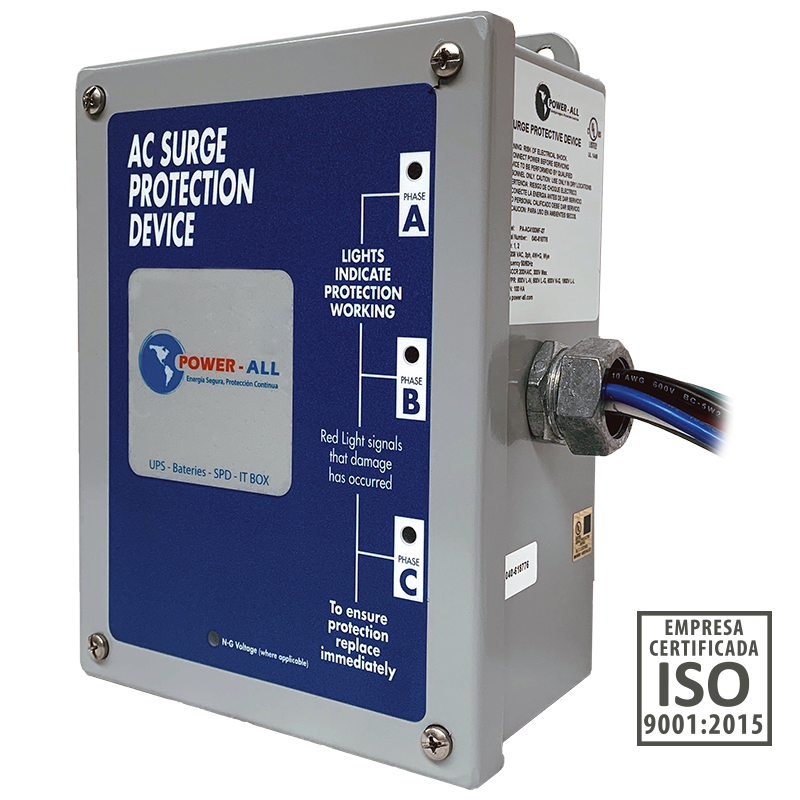 Power-All ACx100M wall-mount surge protection device, 100kA NEMA4
